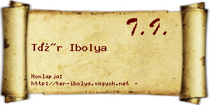 Tér Ibolya névjegykártya