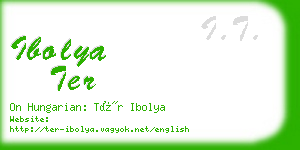 ibolya ter business card